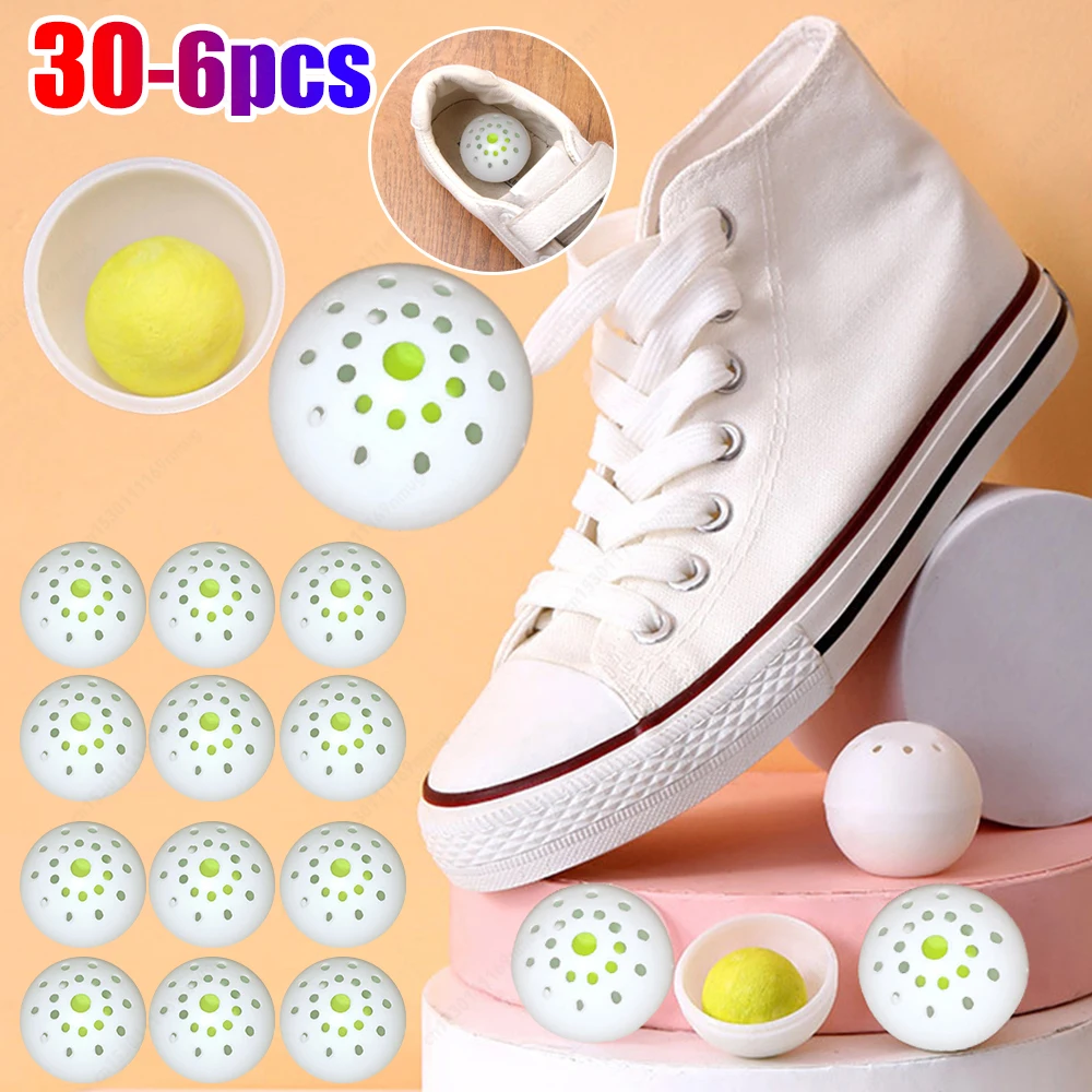 6-30PCS Deodorant Lufterfrischer Bälle für Sneaker Deodorant Ball für Schuhe Turnschuhe Gym Taschen Schließfächer Schuh Schrank auto Desodorierung