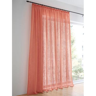 Gardine HEINE HOME Gr. 2, orange (terracotta), B:290cm H:175cm, Polyester, Gardinen Image