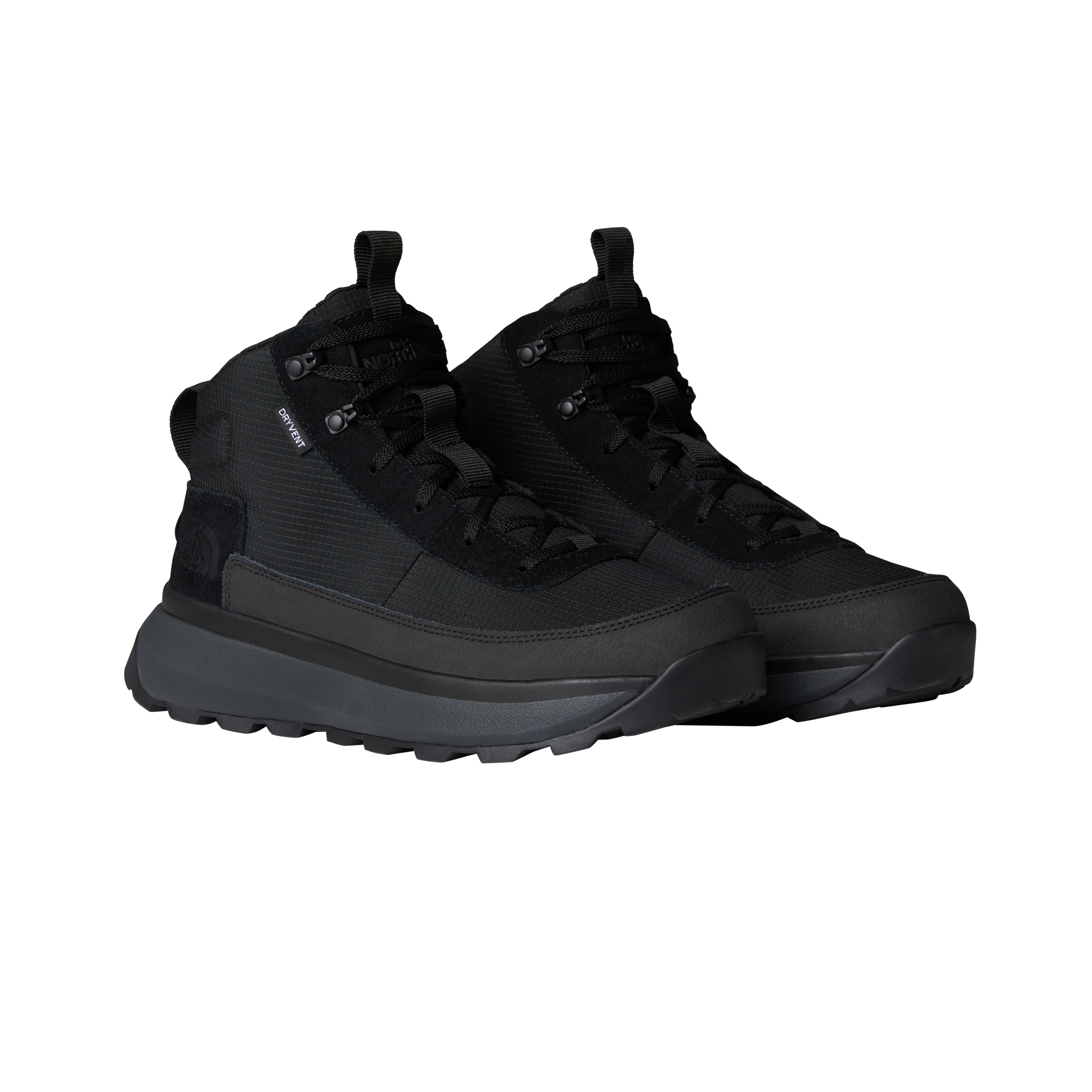Winterstiefel THE NORTH FACE "M BERGEN MID WP", Damen, Gr. 42,5, tnf schwarz, anthrazit grau, Leder, Schuhe, Winterschuhe, Winterboots, Snowboots, wasserdicht