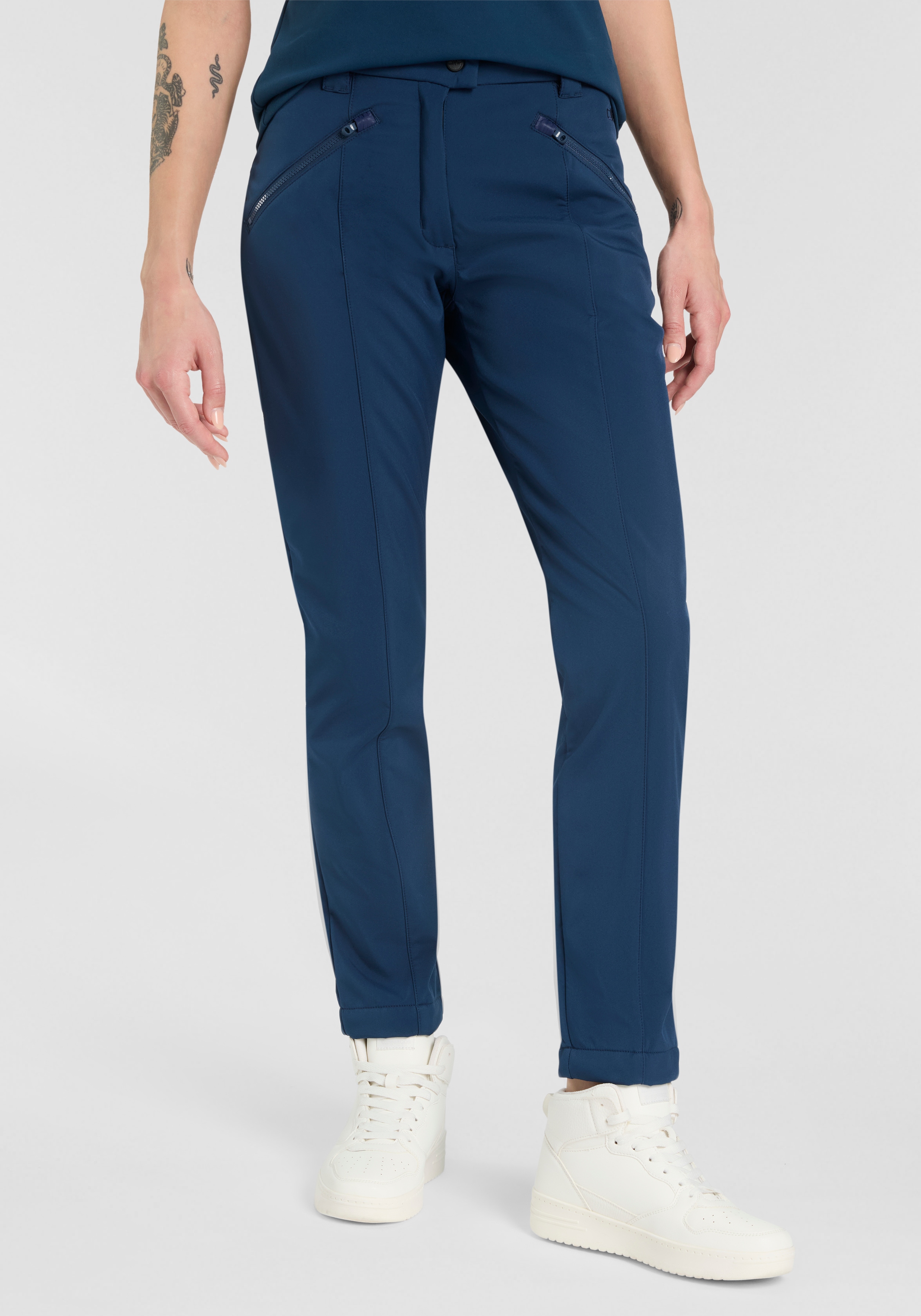 Softshellhose CMP, Damen, Gr. 34, N-Gr, blau ink, Obermaterial: 96% Polyester, 4% Elasthan. Futter: 100% Polyester, Hosen Image