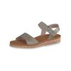 Riemchensandale PAUL GREEN "Paul Green Sandalen Glattleder", Damen, Gr. 37, grün (khaki), Glattleder, casual, Schuhe