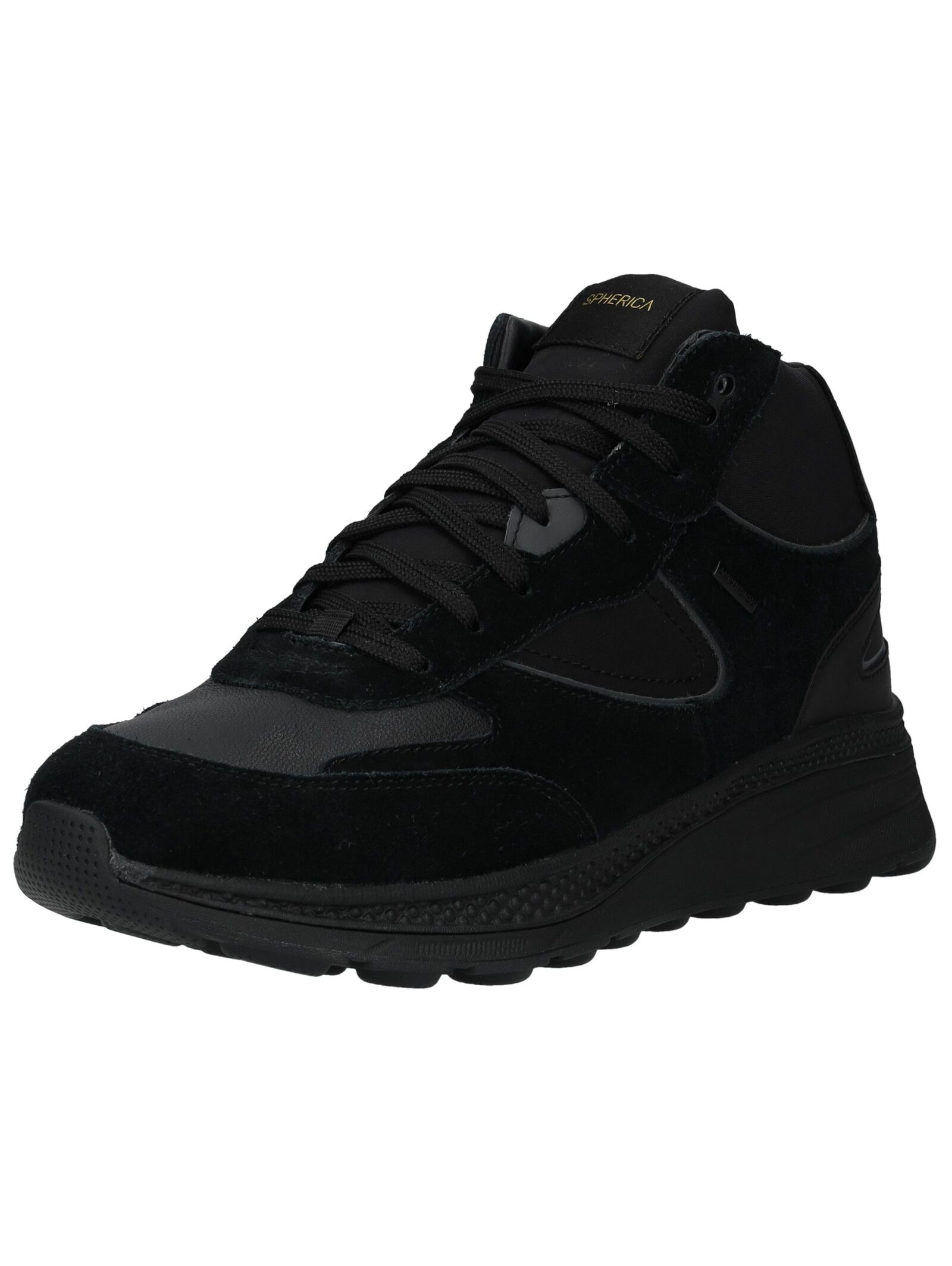 Sneaker GEOX "Geox Sneaker Leder/Textil", Herren, Gr. 41, schwarz, Leder, Textil, Schuhe Sneaker