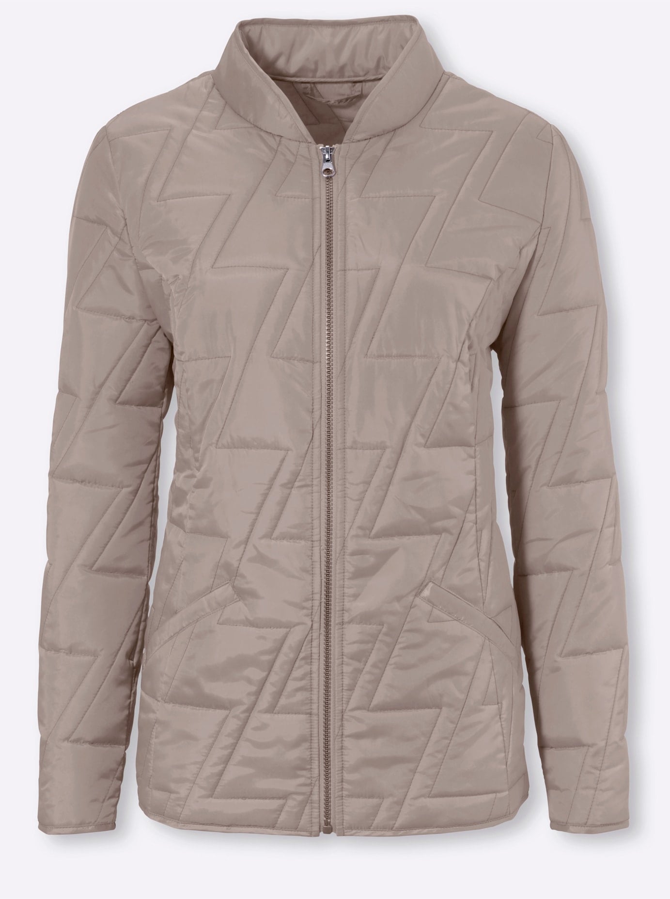 Steppjacke CLASSIC BASICS, Damen, Gr. 40, grau (taupe), 100% Polyester, Futter:100% Polyester, Wattierung:100% Polyester, unifarben, Jacken