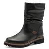 Stiefelette TAMARIS, Damen, Gr. 41, schwarz, Lederimitat, unifarben, klassisch, Schuhe, Blockabsatz, Kurzstiefel, Boots in veganer Verarbeitung
