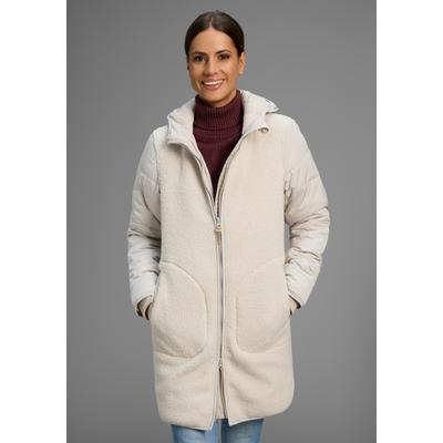 Hybridjacke KANGAROOS, Damen, Gr. 38, beige (beige, grau), Web, Fleece, Obermaterial: 51% Polyester, 49% Polyester (Reborn). Obermaterial Webware: 70% Polyester, 30% Polyamid. Futter: 100% Polyester. Wattierung: 100% Polyester, unifarben mit... Image