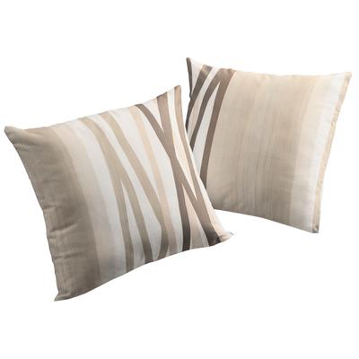 Dekokissen WIRTH "BROOKLYN" Gr. 2, braun (braun, bedruckt, gemustert), B:50cm L:50cm, Polyester, Dekokissen_Sitzkissen_Kissenhüllen, Kissenhülle ohne Füllung, 2 Stück Image