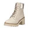 Stiefelette TOM TAILOR "Tom Tailor Stiefelette Lederimitat/Textil", Damen, Gr. 40, beige, Lederimitat, Textil, casual, Schuhe
