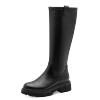 Stiefel MARCO TOZZI, Damen, Gr. 40, Normalschaft, schwarz, Lederimitat, unifarben, klassisch, Schuhe, Blockabsatz, Langschaftstiefel mit praktischem Innenreißverschluss