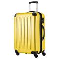 HAUPTSTADTKOFFER - Alex - Luggage Suitcase Hardside Spinner Trolley 4 Wheel Expandable, 65cm, yellow
