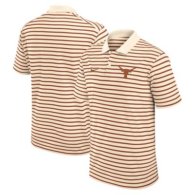 Nike Dri-FIT-Poloshirt mit gestreiftem Texas Longhorns-Primärlogo für Herren in Hellbraun Image