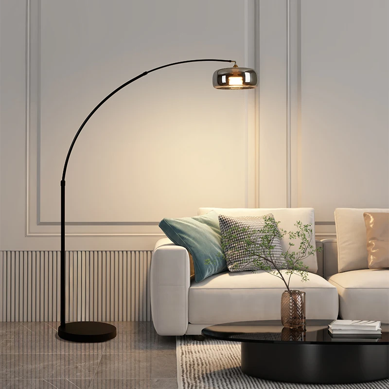 Lampadaire italien salon canapé côté lampe sur pied verre lampe de pêche lumière luxe chambre lampe de chevet lumière décorative LED