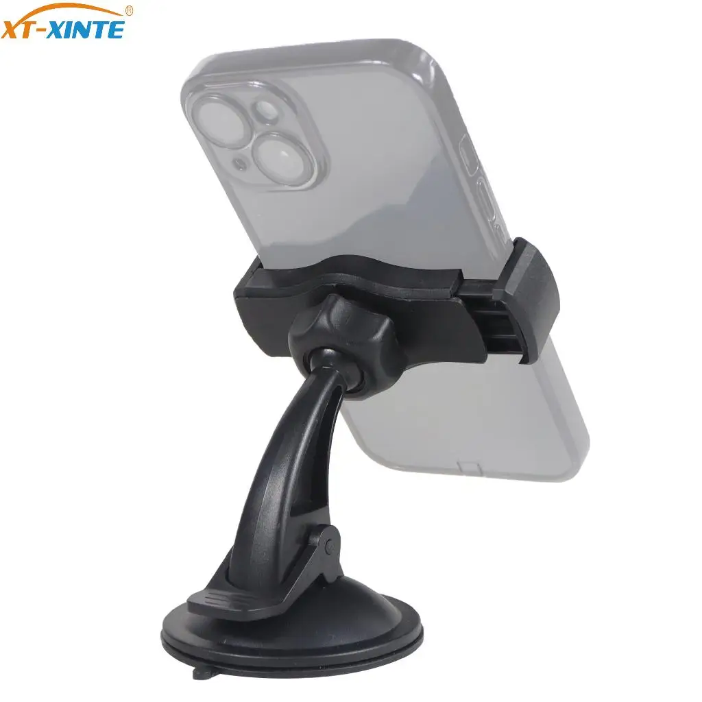 Support universel de téléphone portable pour voiture, Clip de téléphone réglable, support à ventouse en caoutchouc, tête sphérique de 17mm 360 ° Rotation pour smartphone 60-90 mm