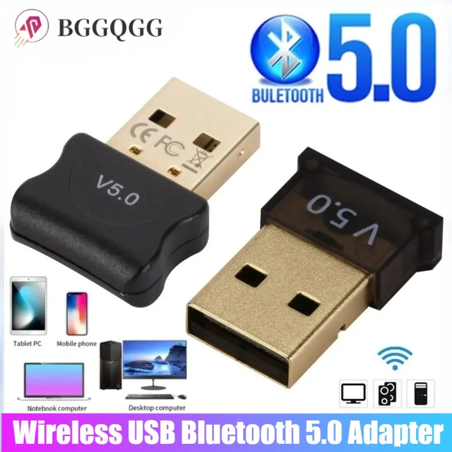 BGGQGG Adattatore USB Bluetooth 5.0 Ricevitore wireless Bluetooth 5.0 Trasmettitore dongle Adattatore USB Bluetooth per computer PC portatile