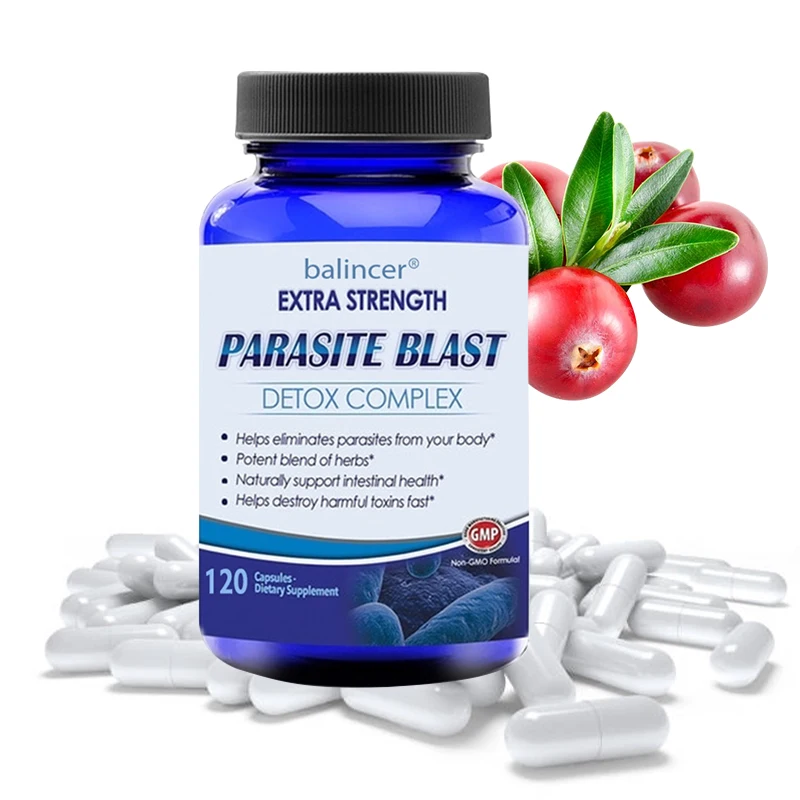 Parasite Detox Body Cleansing Complex, with Cranberry, Zinc & Garlic, Support Cleansing, Gut Health, Improve Immunity Supplement