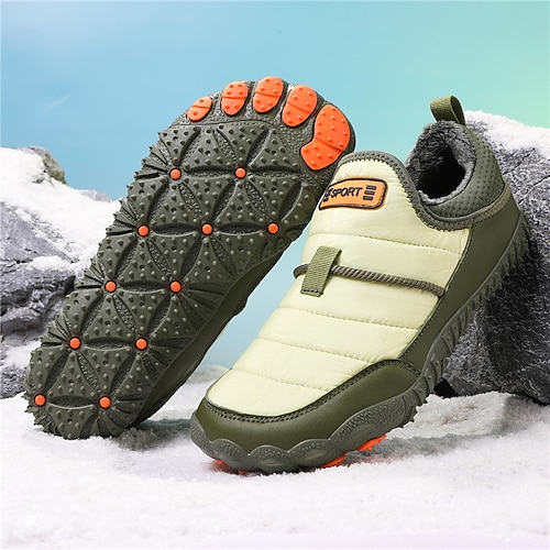 Warme Winter-Schlupfstiefel für Herren mit rutschfester Sohle, lässiges Steppdesign für Spaziergänge im Freien, Reisen bei kaltem Wetter und den Alltag Image