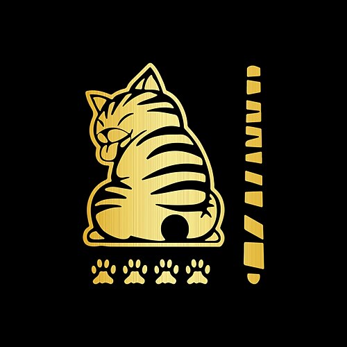 Lustiger Heckscheibenwischer-Aufkleber mit schwanzwedelnder Katze, niedlicher, beweglicher Katzenaufkleber für die Heckscheibe, reflektierende, wasserdichte Autowischer-Dekoration, Image