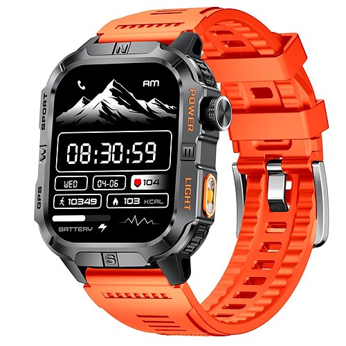 GTH3 Smartwatch 2.01 Zoll Smartwatch Fitnessuhr Bluetooth Schrittzähler Anruferinnerung Aktivitäts-Tracker Schlaf-Tracker Herzschlagmonitor Kompatibel mit IP68 Touchscreen Herzschlagmonitor Blutdruck Image