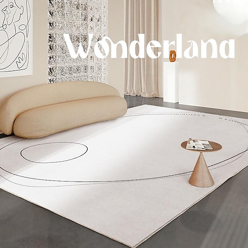 Teppich im nordischen Stil, großer Teppich in warmen Tönen für das Wohnzimmer, weiche Bodenmatte für das Schlafzimmer, modernes Luxussofa Couchtischteppich, vollflächige Wohndekoration Image