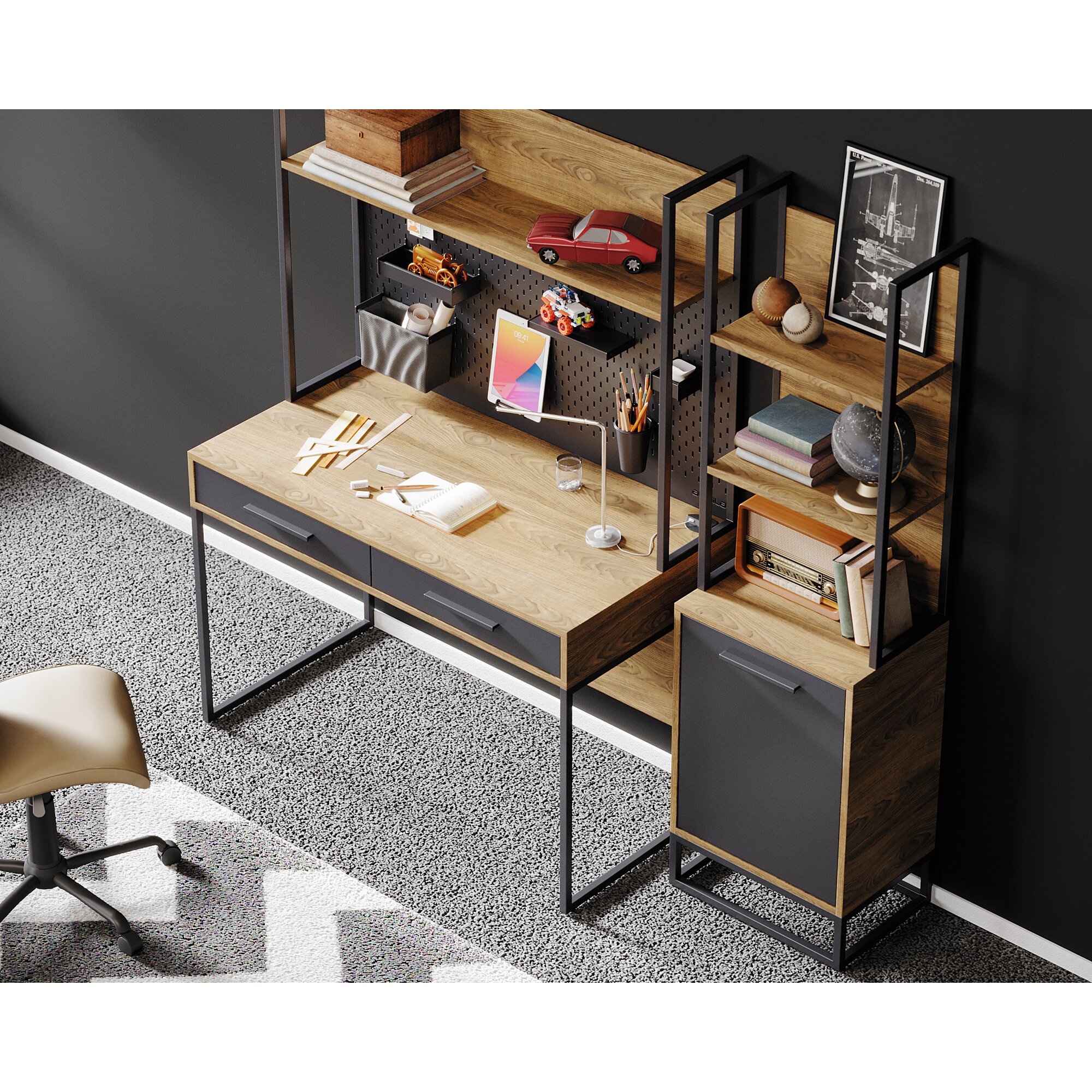 INFANSKIDS »Legend« Standregal Walnuss 50x37x172 cm