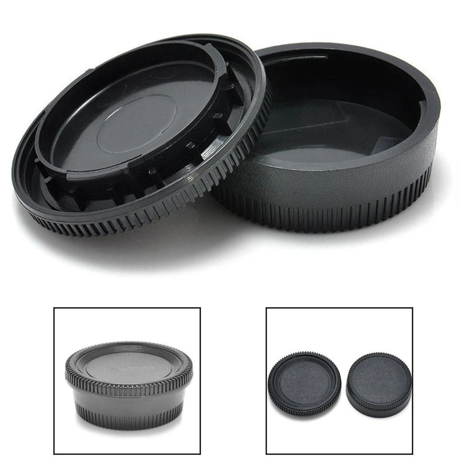 Camera Lenses Rear Lens Cover + Camera Front Body Cap for Nikon Z Camera Nikon F Canon EF Canon EF Sony E Sony A Camera Lenses