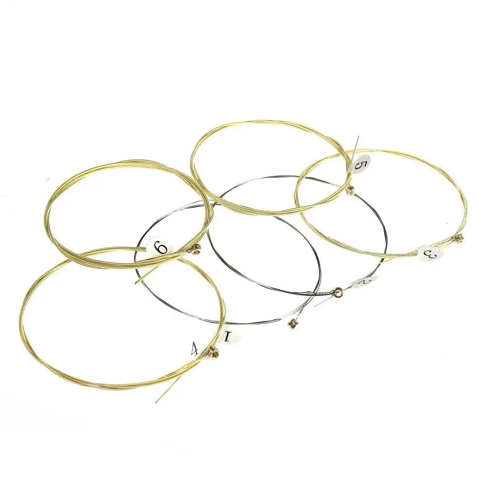 6 teile/satz Universal Akustische Gitarre String Messing Sechseckigen Stahl Core Saiten Für Musical Instruments Gitarren Saiten Gitarre Teil Image