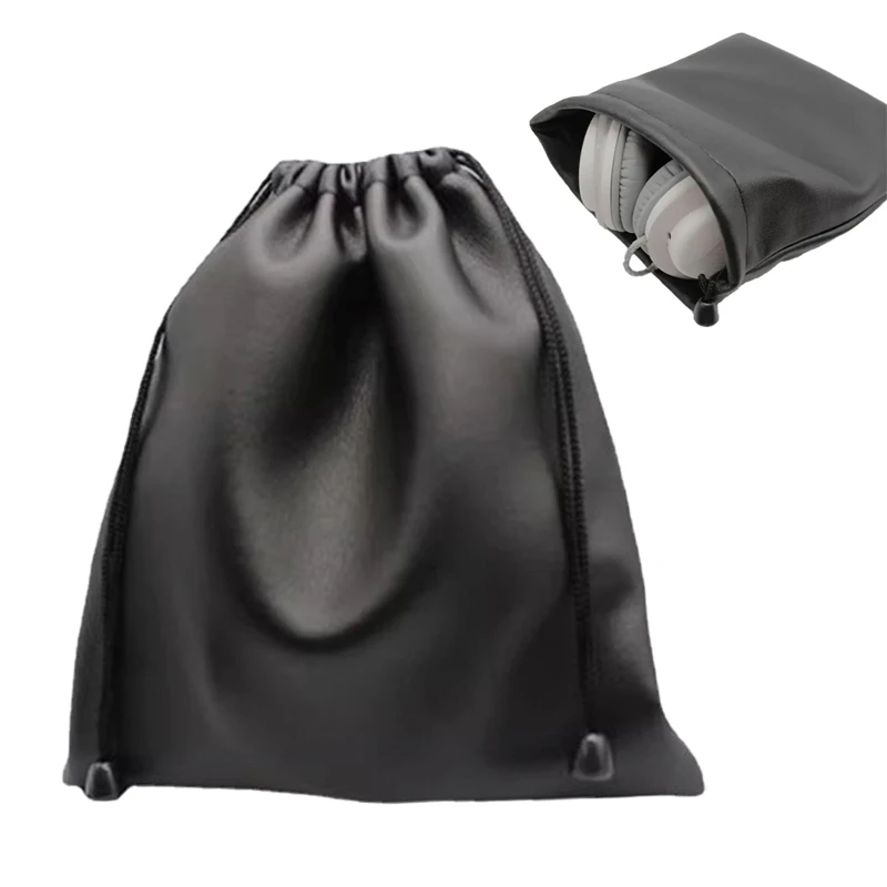 Weiche Kopfhörer-Leder-Aufbewahrungstasche, wasserdichter Schutz für Hülle für großes Stirnband, Kopfhörer-Zubehör, Tragetasche Image