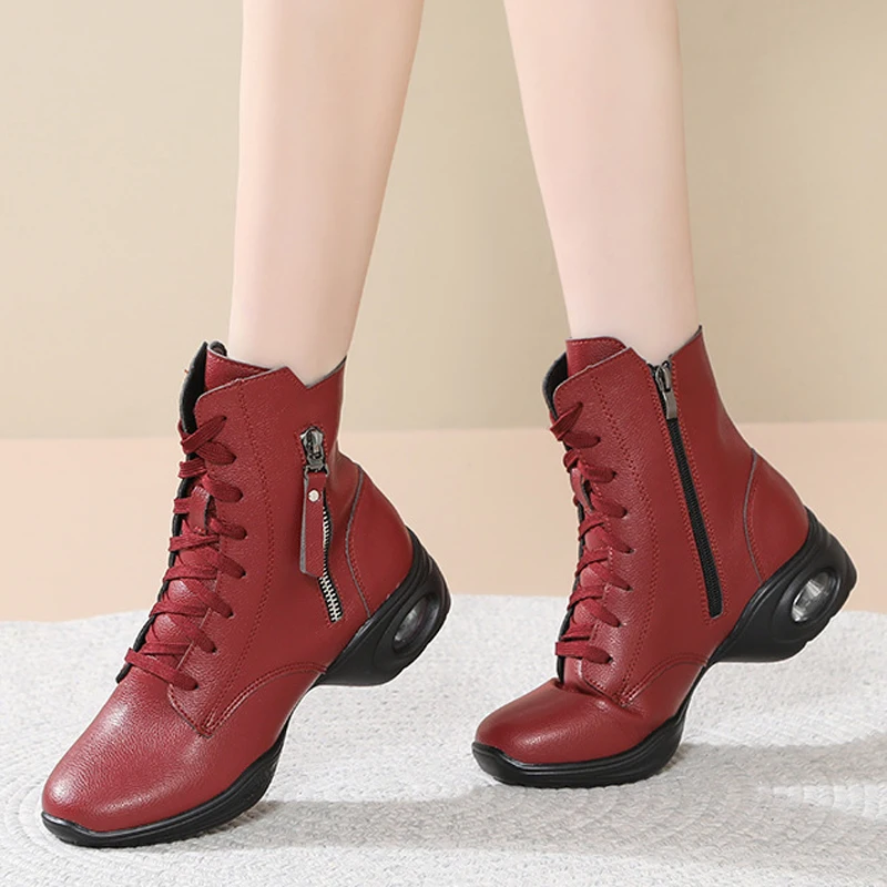 Luftpolster-Tanzstiefel Damen Jazz Modern Dance Schuhe weiche Sohle Sailor Damen Square Dance Schuhe Sportstiefel Größe 34-42