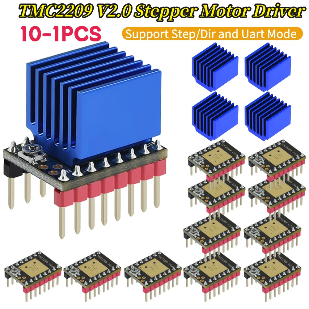 TMC2209 V2.0 Schrittmotortreiber UART 2,5 A UART Silent Drivers Stepsticks bis zu 256-Unterteilung für 3D-Drucker-Steuerplatine Image