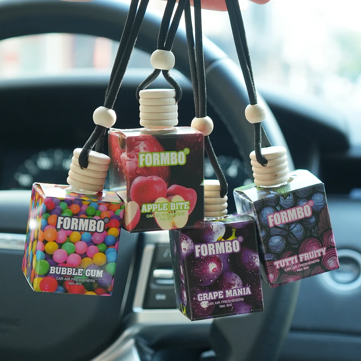 Sweet fruit car perfume, lasting light fragrance and odor removing car fragrance, fresh fruit fragrance, car fragrance pendant