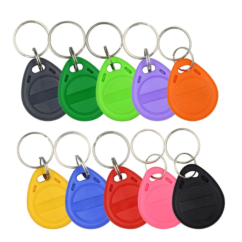 20 Stück 125 kHz RFID-Schlüsselanhänger EM4100 TK4100 Schlüsselanhänger Proximity-Schlüsselanhänger 125 K schreibgeschützt ID-Token Türeintrag Zugangskontrollkartenanhänger Image