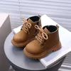 Mode Kinder Leder Einzigen Stiefel Mädchen Jungen Herbst Kinder Stiefel Schuhe Casual Weiche Kinder Baby Kleinkind Schuhe J326