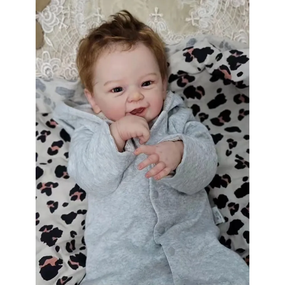 52CM Reborn Baby Doll Phoenix Soft Cuddly Lebensechte Neugeborene Baby Junge Handgemachte Kunst Puppe Handmalerei 3D Haut Ton muñeca reborn