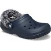 Hausschuh CROCS "Classic Fleece Lined Clog", Herren, Gr. 37, blau (navy), Croslite, casual, Schuhe, Clog, Pantoffel mit Warmfutter