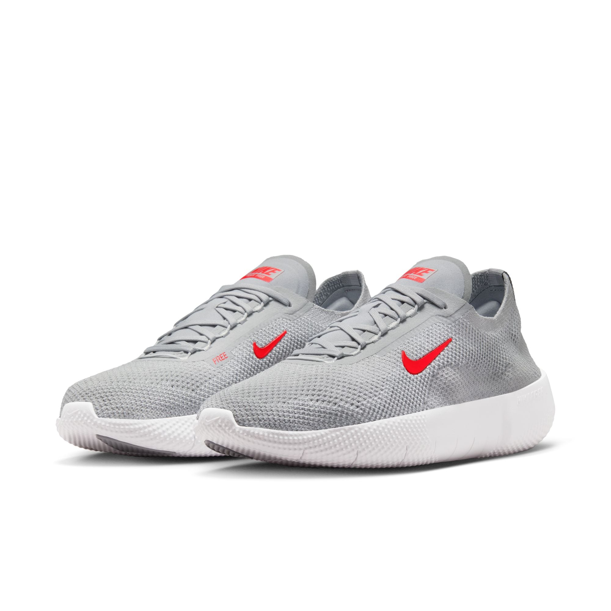 Trainingsschuh NIKE "FREE 2025", Herren, Gr. 41, silber (wolf grau, lt crimson, platinum tint), Textil, Schuhe