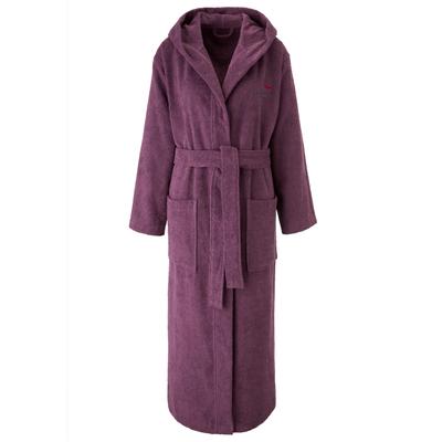 Unisex-Bademantel KANGAROOS "Cassidy, für Damen & Herren, Standardlänge & Überlänge" Gr. S, lila (mauve), L:130cm in Gr. S, Walkfrottee, Hausmäntel, mit Taschen, Männer und Frauen, Baumwolle, Reise, Hotel, Sauna, S-3XL Image