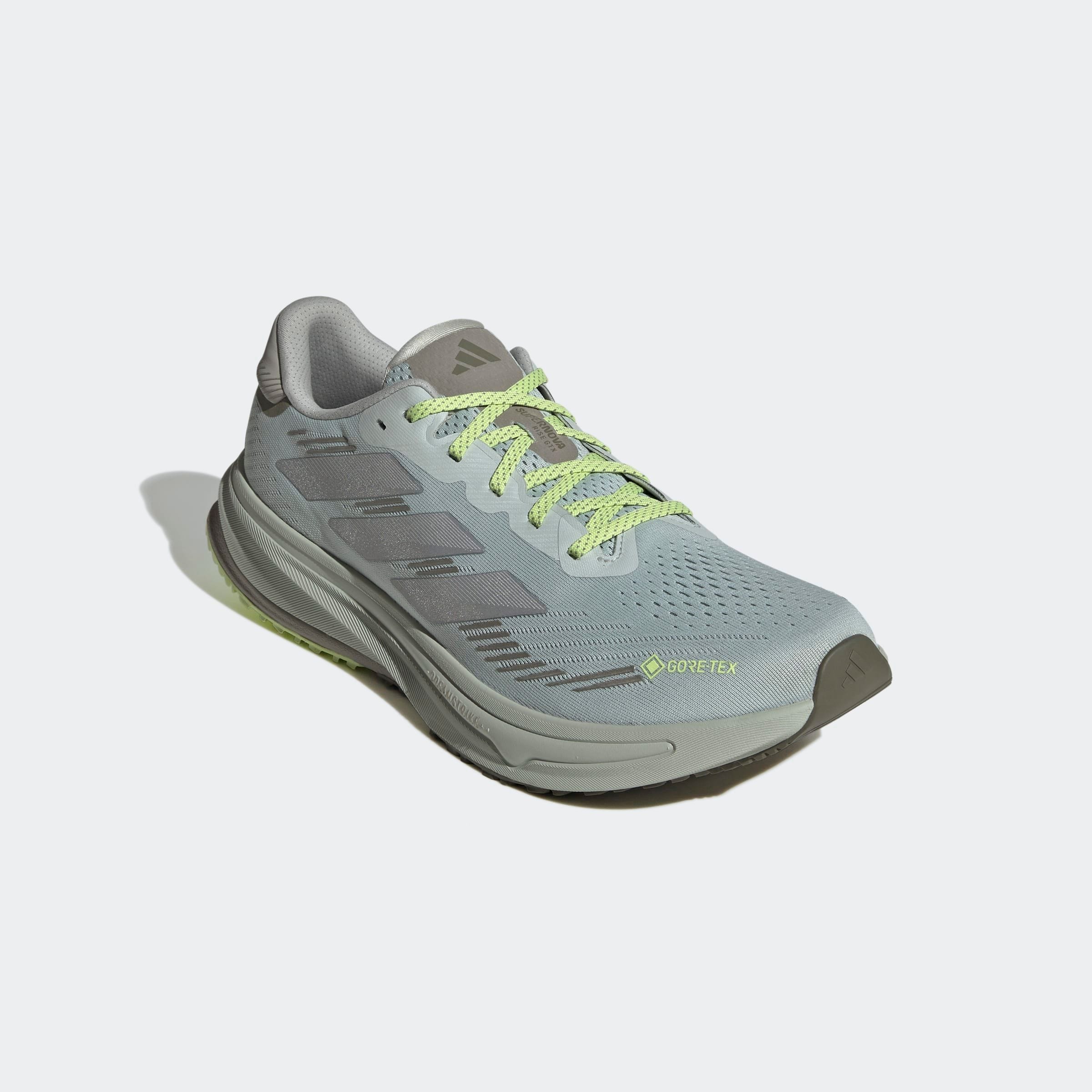 Laufschuh ADIDAS PERFORMANCE "SUPERNOVA RISE GTX", Gr. 44,5, wonder silber, silber metallic, olive strata, Textil, Schuhe