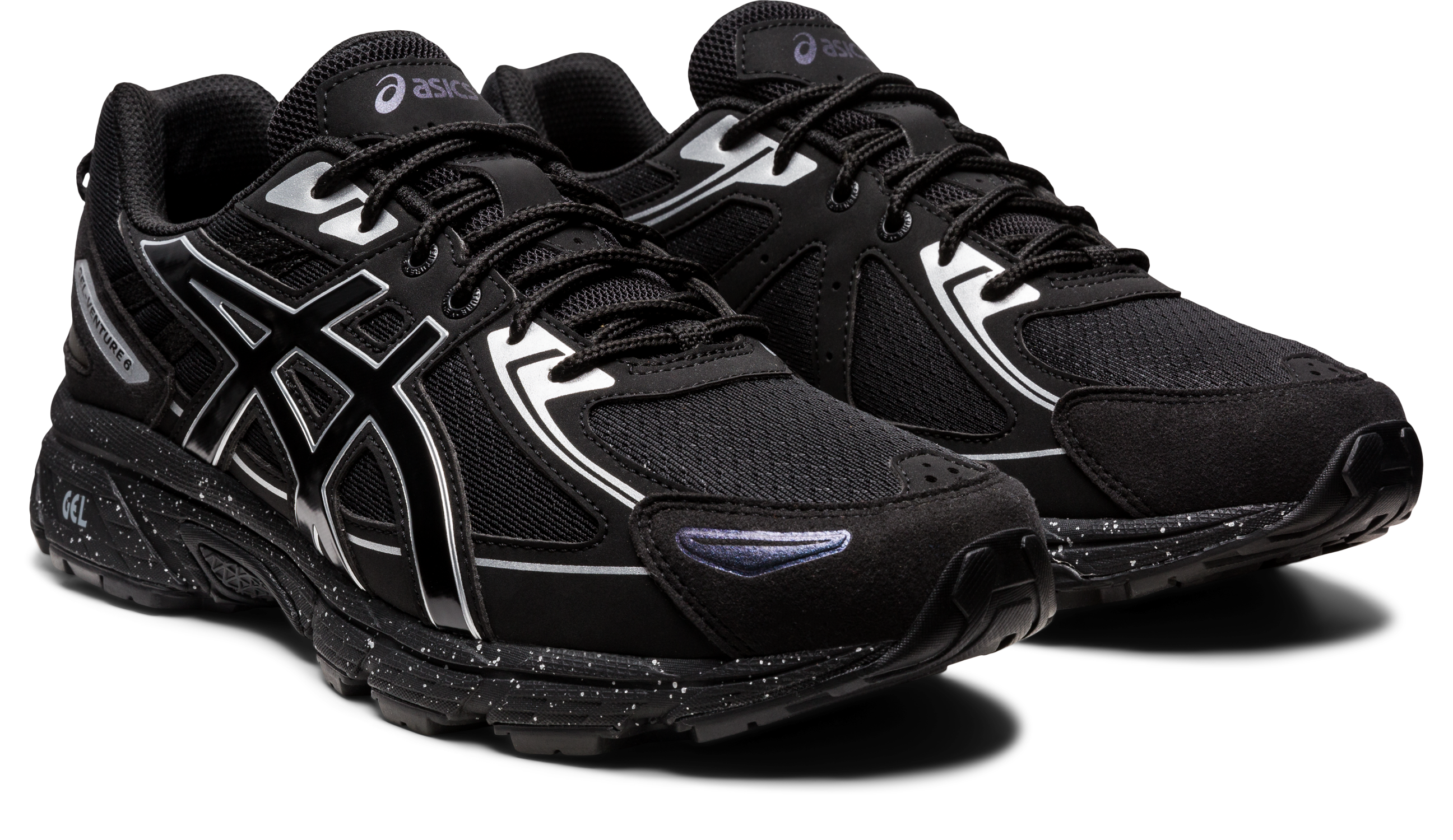 Sneaker ASICS SPORTSTYLE "GEL-VENTURE 6", Damen, Gr. 42, schwarz (schwarz, schwarz), Synthetik, Schuhe Sneaker