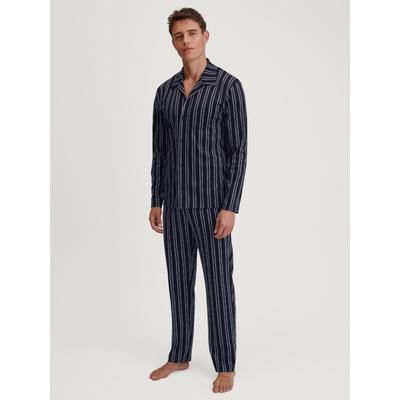 Schlafanzug CALIDA "Relax Streamline 4", Herren, Gr. XXL (58/60), blau (schwarz sapphire), Obermaterial: 100% Baumwolle, casual, Homewear-Sets Image