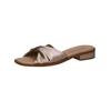 Pantolette CAPRICE "Caprice Pantoletten Leder", Damen, Gr. 36, grau (taupe), Leder, casual, Schuhe