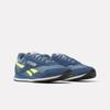 Trainingsschuh REEBOK CLASSIC "CLASSIC AZ", Gr. 38,5, shadow, batik blau, solar acid gelb, Leder, Textil, Synthetik, sportlich, Schuhe
