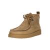 Stiefel CLARKS "Wallabee FTR2 High", Damen, Gr. 40, beige (sand), Leder, casual, Schuhe, aus weichem Veloursleder