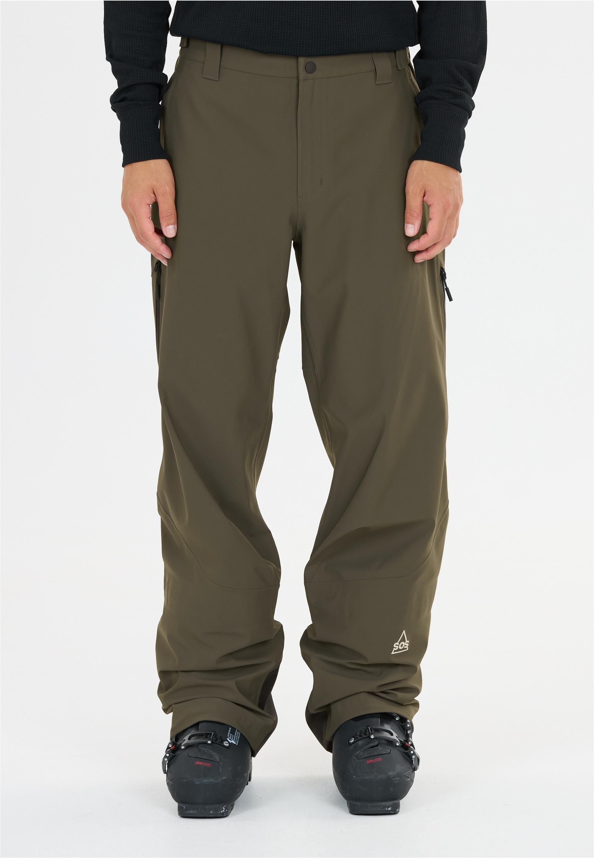 Skihose SOS "Hoverla", Herren, Gr. M, US-Größen, schwarz, anthrazit, 77% Polyamid, 23% Elasthan, unifarben, lang, Hosen, mit schützenden Features und viel Atmungsaktivität Image