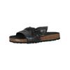 Pantolette BULLBOXER "Bullboxer Pantoletten Leder", Damen, Gr. 38, schwarz (schwarz, braun), Leder, casual, Schuhe