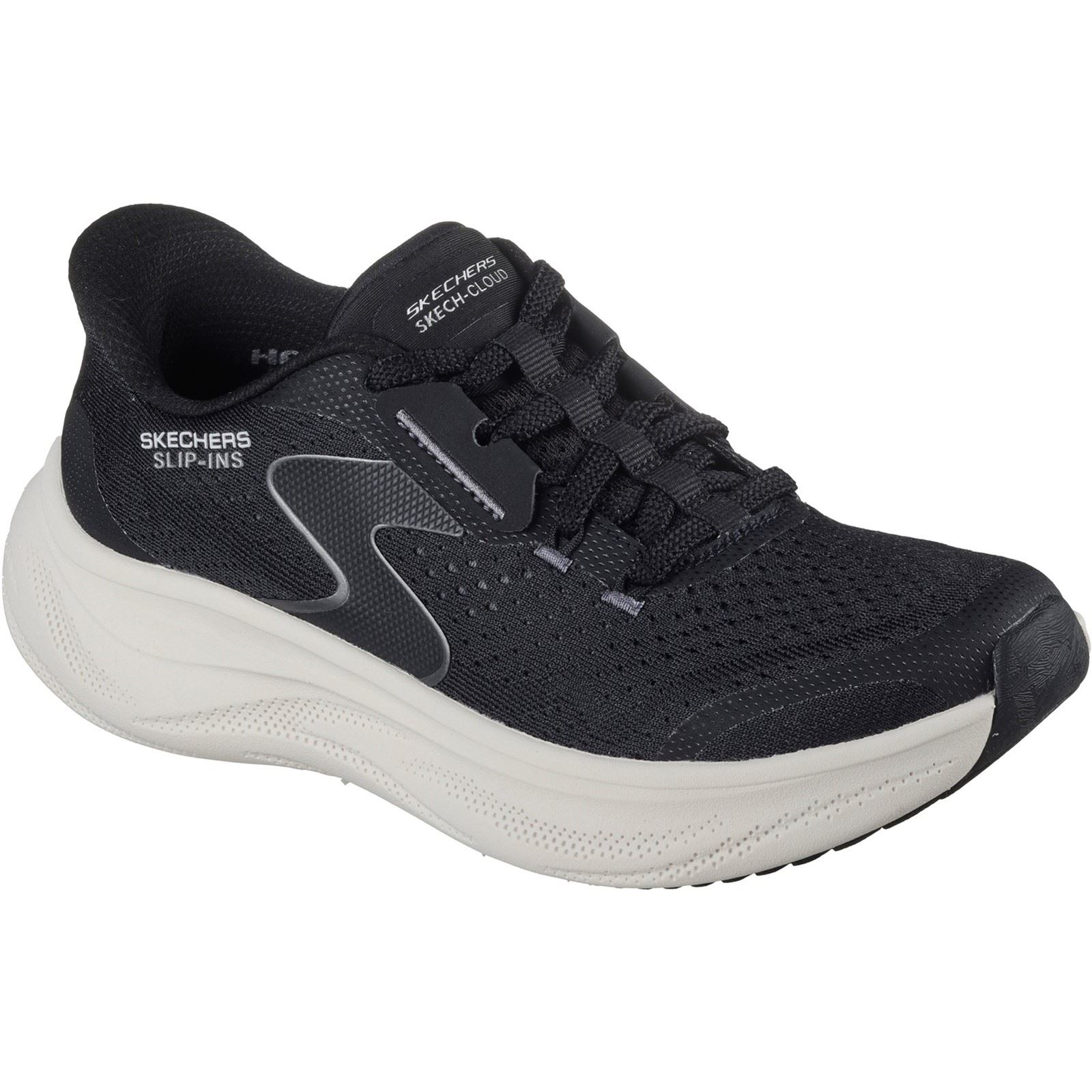 Skechers Skech Cloud Plush Horizon Polyester Damen Schwarz/Weiß Sneaker Image