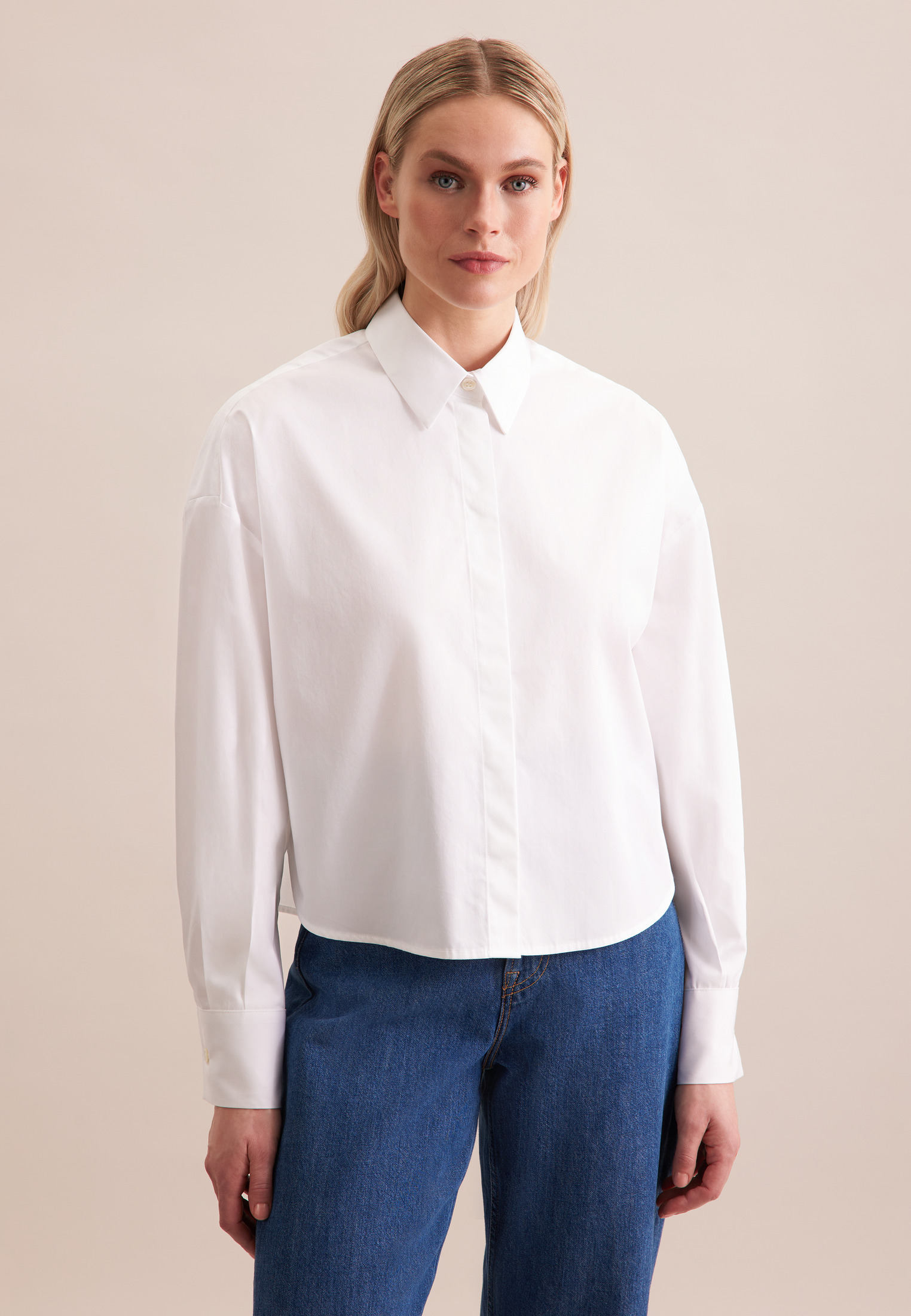 Hemdbluse Damen Weiß Image