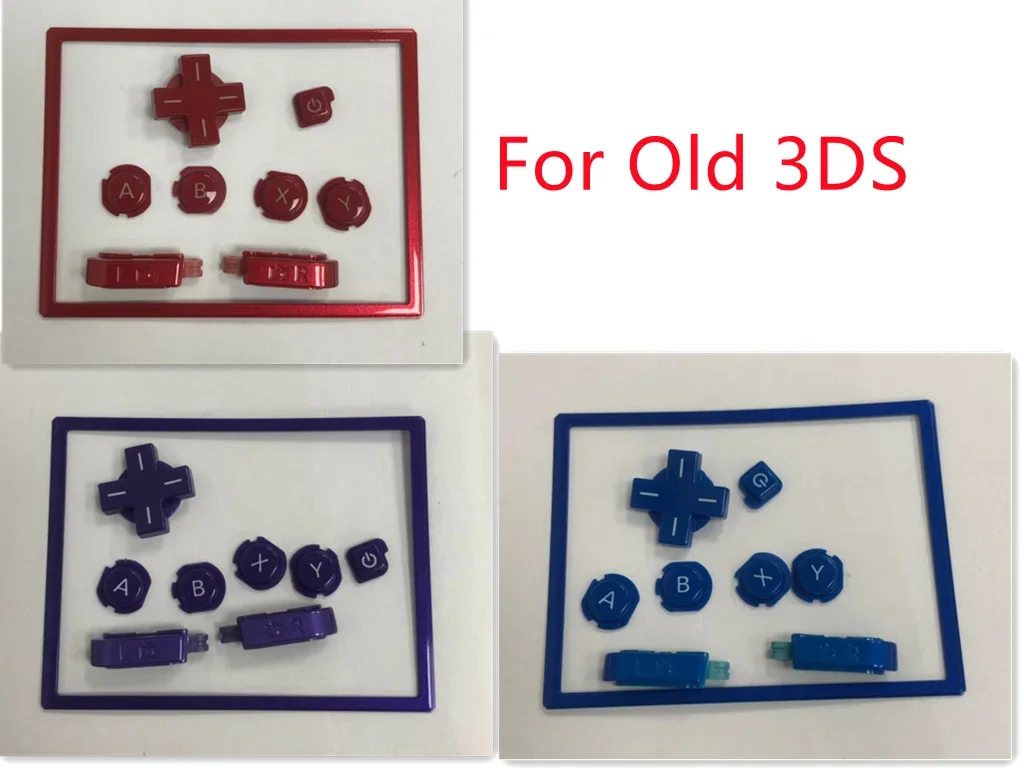 Original New for 3DS Direction Button D Pad ABXY Power Button LR Button Bottom Lcd Frame Set for Small Old 3ds