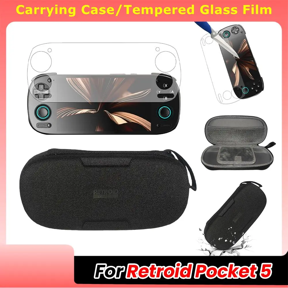 For Retroid Pocket 5 Game Console Screen Protector Film Anti-Scratch 9H Tempered Glass Film Ultra-Clear Game Console Accessories