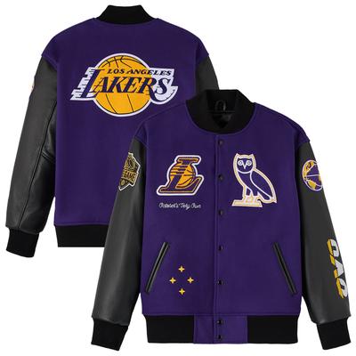 Los Angeles Lakers X OVO Raglan College-Jacke – Herren Image