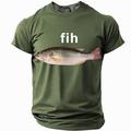 Per uomo Pesce Divertente Maglietta Manica Corta maglietta Stampa 3D Girocollo Camicia Moda Quotidiano Streetwear Quotidiano Nero Rosso Blu Estate Primavera Abbigliamento S M L XL XXL XXXL