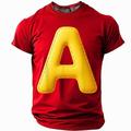 Per uomo Lettera 3D Maglietta Manica Corta maglietta Stampa 3D Girocollo Camicia Moda Quotidiano Streetwear Quotidiano Nero Rosso Blu Estate Primavera Abbigliamento S M L XL XXL XXXL